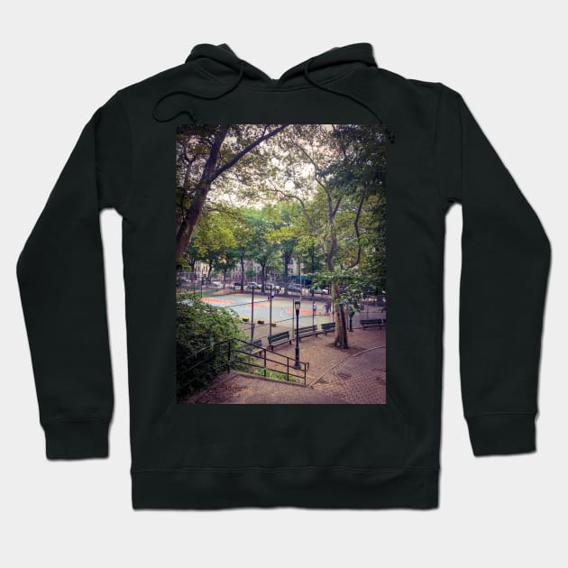 Edgecombe Park Basketball Playground Harlem New York City Hoodie by eleonoraingrid